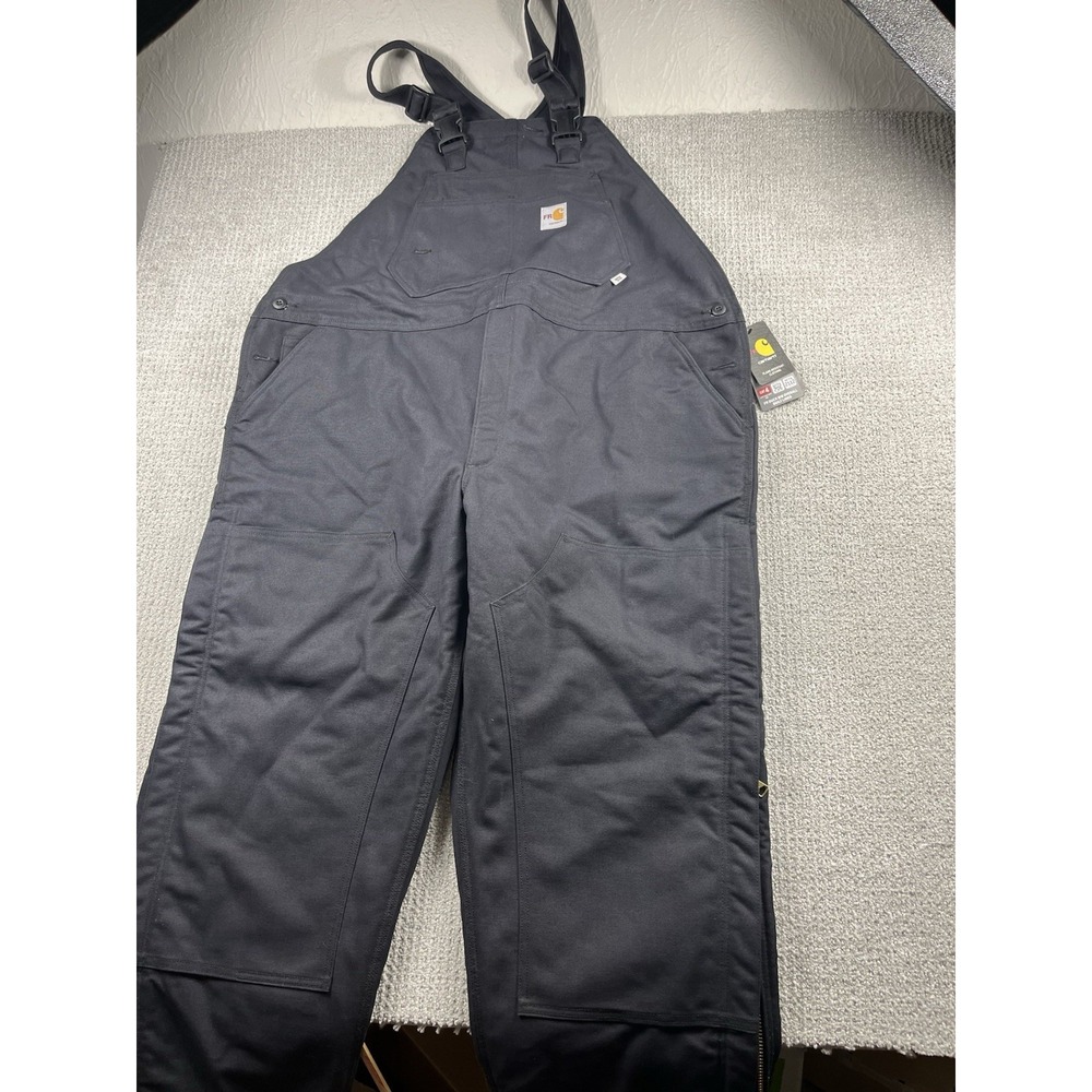 Carhartt FR Duck Bib Overalls Quilt Lined Men 46x30 Cat 4 Flame Resistant NWT